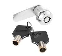 1 set di serratura a camma tubolare per cassetto + piastra di bloccaggio, accessori per mobili da 16/20/25/30 mm con chiavi uguali (25 mm)