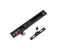 1 set di serratura a gancio bifacciale in lega di alluminio for porte e finestre scorrevoli con serratura lunga(Black A)