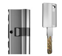 1 set di serrature a cilindro standard comuni for porte d'ingresso - Serratura a chiave in ottone ad alta sicurezza con 8 chiavi in lega for uso esterno(70=32.5+37.5)