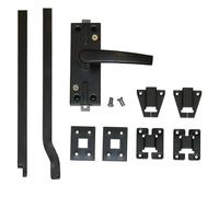1 Set Di Serrature Per Porte 2356 Mm Con Stanghette Nero 14 Mm