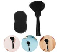 1 set di spazzola per spolverare il collo, spazzola per capelli da barbiere,