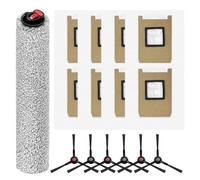 1 set di spazzole laterali principali, kit di sacchetti for la polvere, ricambio for spazzolare sporco e polvere for robot aspirapolvere Eufy Omni E25/E28