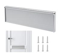 1 set di sportelli per cassetta delle lettere da 29 cm, copertura per cassetta delle lettere per porta d'ingresso, con spazzola paraspifferi e molla impedisce l'ingresso di spifferi, compatibile con