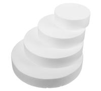 1 set di stampi rotondi in schiuma di per torte e torte, per fare pratica e decorare torte a 4 livelli, in , per esporre matrimoni, foto (15 cm + 20 cm + 25 + 30 cm)
