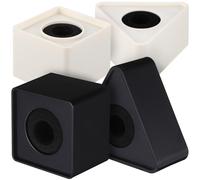 1 set di stazioni con logo per microfono a cubo ABS, stazioni con logo per