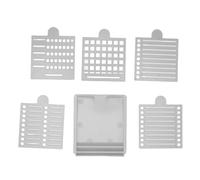 1 set di stencil e supporto per foglietti adesivi, 5 modelli diversi di organizer per foglietti adesivi per ufficio, scuola, plastica ABS, mantiene gli appunti piatti, a prova di
