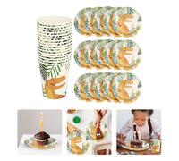 1 Set di stoviglie di carta Cartoon per alimenti per alimenti per la portata