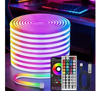 1 Set di Striscia Luminosa a LED da 44 Tasti con Telecomando, Alimentata USB, Luci al Neon Flessibili, Modalità Colore Regolabili, Retro Adesivo, Adatta per TV, Schermo del Computer, Vacanze, Camera d