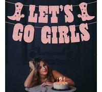 1 set di striscioni glitterati "Let's Go Glitter" - argento, 5 piedi | Decorazioni per addio al nubilato, compleanni cowgirl, scenografia per l'ultimo rodeo, Nashville, tema rodeo mucca glitter oro ro