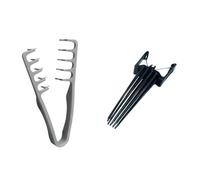 1 set di strumenti for lo styling dei capelli soffici, clip a scatto for radici, pettine largo e dentato, accessori for parrucchieri(Black)