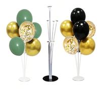1 set di supporti riutilizzabili per palloncini trasparenti con set di 6 palloncini - un luogo ideale per celebrazioni ed eventi, adatto per feste di compleanno di bambini, feste a tema per bambini, b