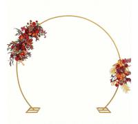 1 Set di supporto circolare in oro per fondali - Set di arco di palloncini in metallo, adatto per compleanni, matrimoni, regali per spose, lauree, anniversari, battesimi, feste a tema estivo, decorazi