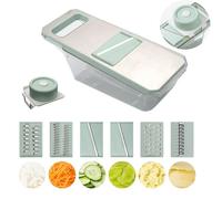 1 set di taglio vegetale mandino a fessura efficiente e taglio dei dadi con pinza vegetale a 6 lame con foro di scarico taglierina mandolina multifunzionale per uso verde quotidiano verde