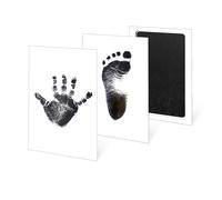 1 Set di tampone per impronte di mani e piedi neonato, riutilizzabile 1-2 volte, per registrare la crescita del bambino, adatto a neonati sotto i 6 mesi, misura L adatta a bambini da 4 a 18 mesi (colo