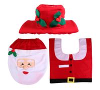 1 set di tappetini per WC in flanella Winter Christmas Fun Floor Mat per la