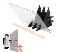 1 set di tavolo da disegno ottico, tavolo da disegno con matita, piastra da disegno, proiettore di riflessione per la pittura di telefoni cellulari e tablet fai da te per anime, pittura artistica,