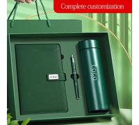 1 Set di tazza in acciaio inossidabile personalizzato, include tazza, taccuino A5 coordinato e penna con incisione laser, set regalo personalizzato per azienda, laurea, festa del papà, anniversario, e
