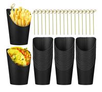 1 set di tazze di pazzia francese usa e getta Kraft Cartaccellini di Cartera