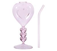 1 set di tazze in decorativo a forma di cuore, bicchiere da vino,