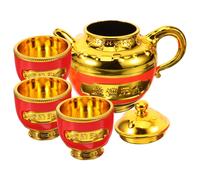 1 set di tazze per il sacrificio buddista, tazze per l'offerta rituale