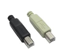 1 set di tipo B maschio USB stampante scanner adattatore convertitore di sincronizzazione dati riparazione fai da te connettore di saldatura(Black)