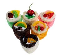 1 set di torta finta a forma di cuore per mostrare una simulazione