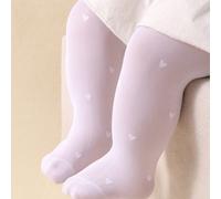 1 set di tutine per neonata con motivo jacquard a forma di cuore. Sono anche calze per neonati. Realizzati in velluto, sono confortevoli e morbidi, adatti per bambine da 0 a 3 anni, e sono una scelta