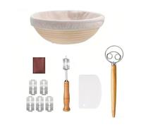 1 set di utensili da forno professionali, barattolo di lievito madre da 24 once, pasta, raschietto for tappetino, coltello for affettare il pane, guanti, for kit di cottura fai da te for la casa(B)