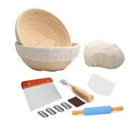 1 set di utensili da forno professionali, barattolo di lievito madre da 24 once, pasta, raschietto for tappetino, coltello for affettare il pane, guanti, for kit di cottura fai da te for la casa(D)