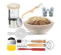 1 set di utensili da forno professionali, barattolo di lievito madre da 24 once, pasta, raschietto for tappetino, coltello for affettare il pane, guanti, for kit di cottura fai da te for la casa(C)
