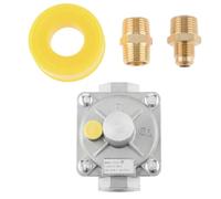 1 set di valvole regolatrici di pressione for gas naturale e gas liquefatto da 1/2" con 2 adattatori di conversione in ottone da 1/2" NPT for sostituzione NG/GPL