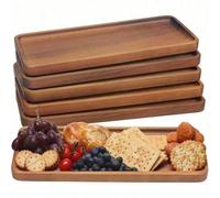 1 Set di Vassoio da Portata in Legno di Palissandro, Comprende Forme Ovali e Rettangolari in 2 Dimensioni, Adatto per Formaggi, Frutta, Pane, Verdure, Taglieri di Salumi, Antipasti, Ristoranti, Cucine