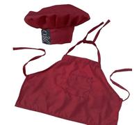 1 set di vestiti fotografici a tema per bambini, vestito da vestire, cappello da cuoco neonato e grembiule per fare immagini indimenticabili
