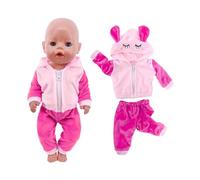 1 set di vestiti per bambole per bambini, camicia da notte con cappuccio, accessori per bambole da 35 a 45 cm, vestito giocattolo intercambiabile, adatto per bambole da 18 pollici