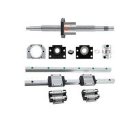 1 set di viti a sfere SFU1605 con carrelli a blocchi ordinari/in acciaio HGH15CA/HGW15CC, guide lineari HGR15 for CNC(Red,950mm)