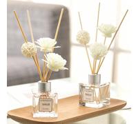 1 Set, Diffusore a bastoncini da 50 ml, adatto per casa, studio, camera da letto, bagno e deodorizzazione, aromaterapia senza fiamma profumata (1 bottiglia di olio essenziale + 5 bastoncini diffusori