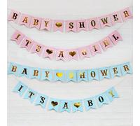 1 Set "È una Bambina" Striscione per Festa, Lettere per festa di nascità, Decorazioni per Battesimo e Compleanni Baby Shower Rosa,è una ragazza,È un ragazzo,Baby shower blu,è un baby shower per un mas