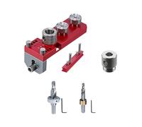 1 set efficiente profilo in alluminio foratura Fixture Set per il posizionamento del foro in legno e metallo compiti strumento di perforazione