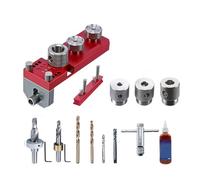 1 set efficiente profilo in alluminio foratura Fixture Set per il posizionamento preciso dei fori in legno e metallo Compiti di foratura Strumento di posizionamento