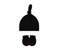 1 Set Elastico Neonati Copertura Mano Scratch Guanti Eleganti Con Cappello Cofano Per Indoor Outdoor Morbido Traspirante Neonati Copricapo E Guanti