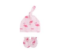1 Set Elastico Neonati Copertura Mano Scratch Guanti Eleganti Con Cappello Cofano Per Indoor Outdoor Morbido Traspirante Neonati Copricapo E Guanti