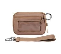 1 set elegante sportivo in vita, resistente tessuto in poliestere, 14 x 9 5 cm, dimensioni diversità del modello con cinghia, accessorio compatto sportivo portachiavi, marrone, taglia unica