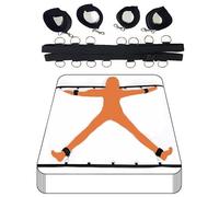 1 SET Fitness àccéssórî B-D-S-M Corda di nylon nera Bõndägë dónnà kîť regolabile per giochi di ruolo per varie applicazioni.