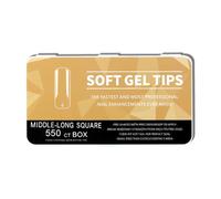 1 Set Gel Morbidi Peste Premere Chiodi Extra Coperte Complete Lunghe Punte Per Chiodi Matte Matti Battute Ballerinas False Chiodi Per Saloni