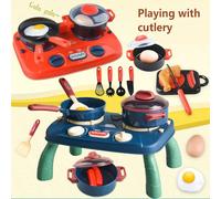 1 Set Giocattolo Cucina per Bambini con Luci e Suoni. Adatto per il Gioco di Ruolo della Cucina per Bambine. Un Ottimo Regalo Interattivo Genitore-Figlio per le Vacanze. rosso,verdeABS