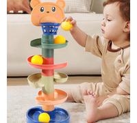 1 Set Giocattolo per bambini Puzzle Educazione precoce Pista di tiro Rotazione Palla rotolante gioiosa Palla scorrevole Torre impilabile Alta/Alcuni accessori, Colori, Parole scritte, Motivi, Forme so