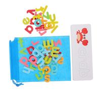 1 Set Giochi Educativi Legno per Apprendimento Alfabeto Ortografia per Sviluppo Cognitivo e Coordinazione Mano Occhio