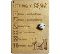1 Set Gioco Da Bere Sinistro E Destro, Piatti Da Gioco Con Dadi E Sacchetti, Gioco Da Bere Con Dadi Per Feste, Gioco Da Bere Adulto Sinistro Destro Centro, Gioco Da Tavolo Divertente E Interattivo Per