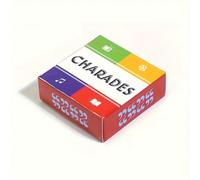1 Set Gioco da Tavolo CHARADES Scatola Mini con Carte - Icone di Azione Colorate e Carte Numerate per Divertimento Veloce per Feste di Famiglia, Guida Strategica a Icone per Giochi di Società Portatil