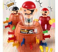 1 Set Gioco da tavolo interattivo per bambini a tema pirata, con secchio e spada meccanica, gioco divertente del secchio dei pirati, giocattolo per bambini con lancio di spine fortunate Mini015,Tromba